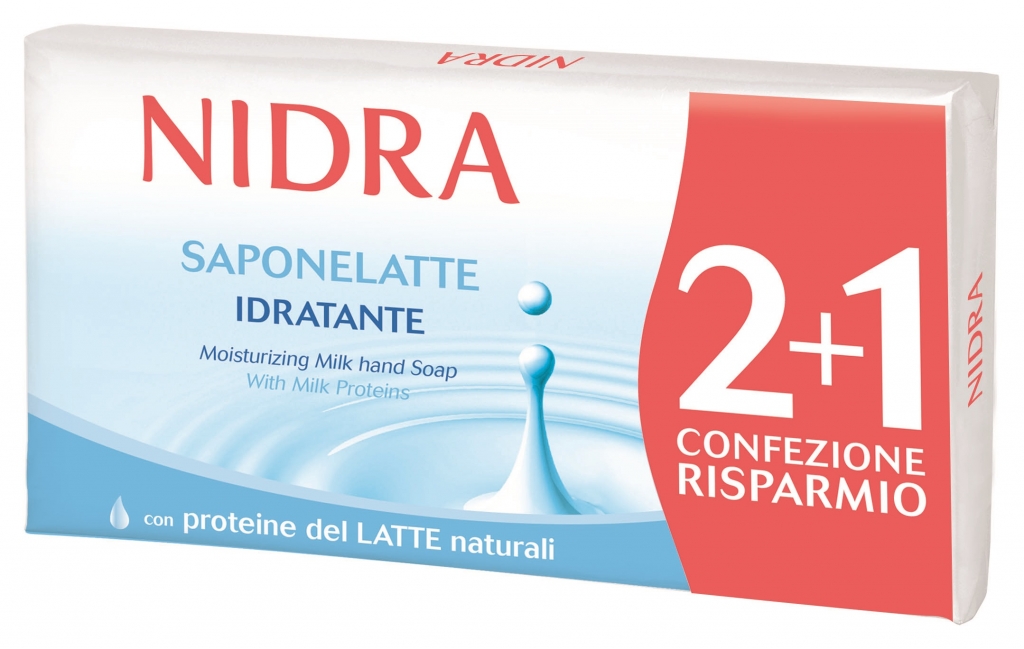 SAPONETTA NIDRA LATTE GR.90x3